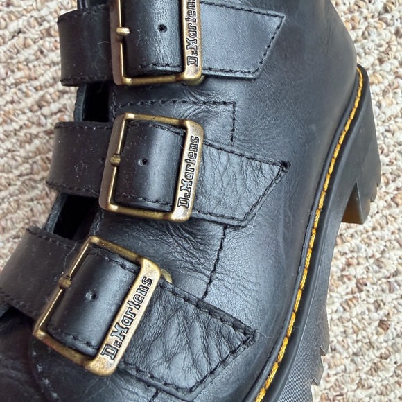 Dr. Martens Black Coppola Booties with Triple Straps - Picture 3 of 7